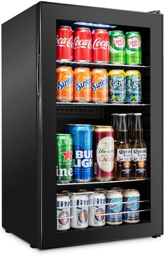 Ivation 126 Can Beverage Refrigerator, Freestanding Ultra-Co