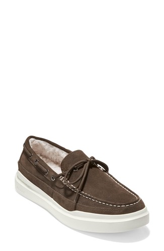 

Мужские кроссовки Cole Haan Grandpro Rally Shearling MOC коричневого цвета, межподошва цвета слоновой кости, США 10,5, Brown/ivory