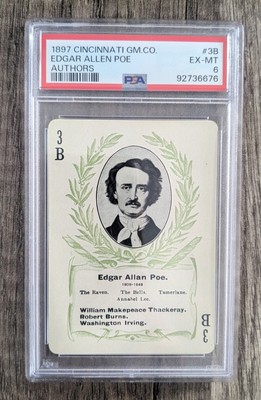 1897 Edgar Allan POE Cincinnati GM Co. Authors EX-MT PSA 6 POP 2 ONLY 1 HIGHER