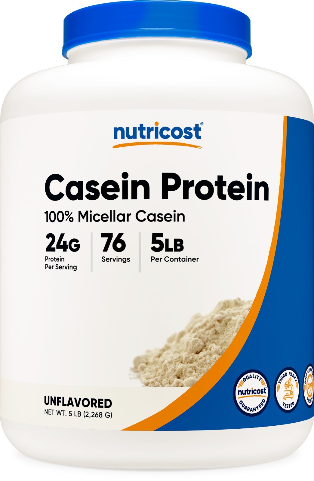 Nutricost Casein Protein Powder 5 фунтов - мицеллярный казеин, без ГМО, без глютена