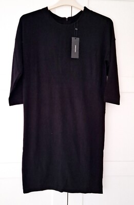 Vero Moda Ladies Black Knee Length Jumper Dress Size 10/12 BNWT Rrp £35