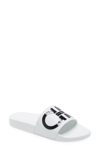 Мужские сандалии Salvatore Ferragamo Groove 2 Slide Bianco/Nero, США 13