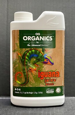 Advanced Nutrients OG Organics Iguana Juice Bloom Liter. New and Unopened