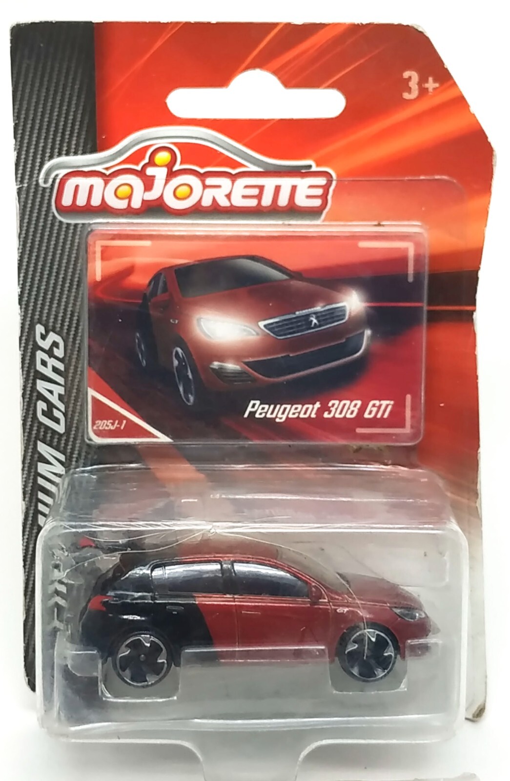 Majorette Peugeot 308 GT Red / Black 1:58 (3