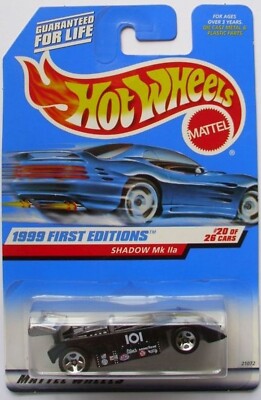1999 Hot Wheels First Editions Shadow Mk IIa Group 7 Race Car Black 5SPs