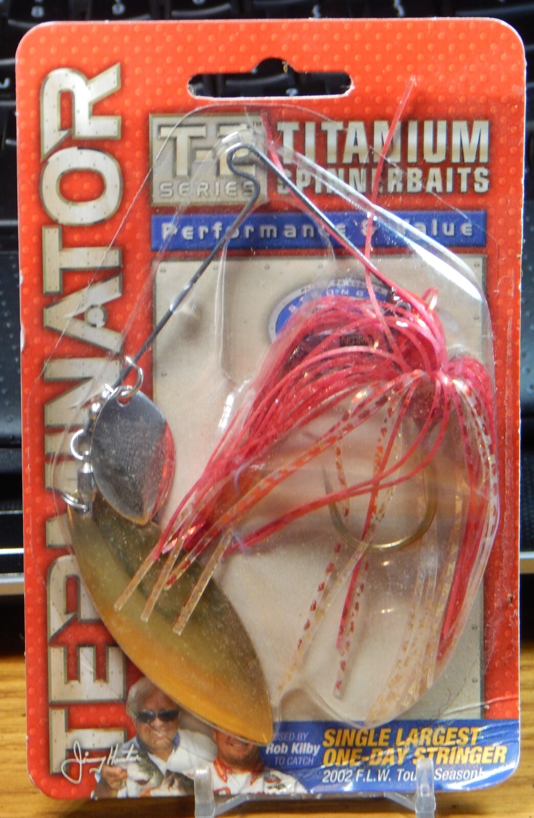ターミネーターT2 TERMINATOR T-2 TITANIUM SPINNERBAIT IN FIRE TIGER COLOR 1