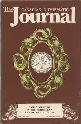 The Canadian Numismatic Journal v23 #1 thru #11, 1978 complete