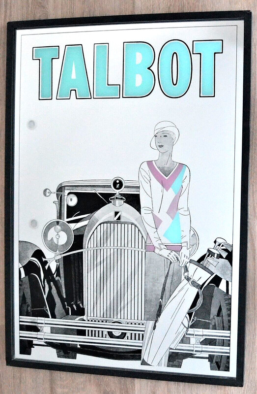 Magnifique Miroir SÃ©RigraphiÃ© Vintage 