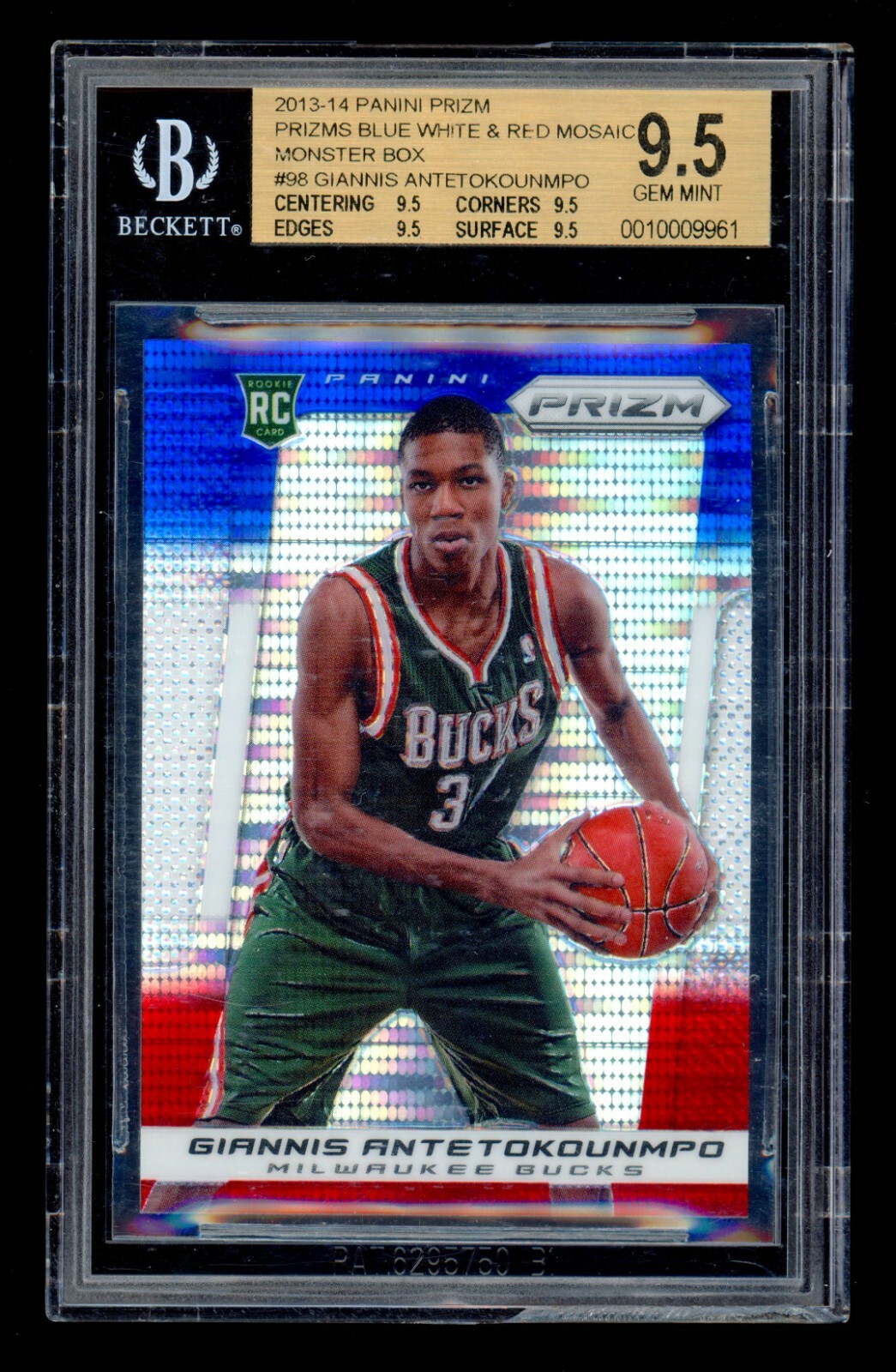 2013-14 Panini Prizm GIANNIS ANTETOKOUNMPO Red White Blue