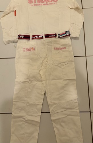 Pre-owned Rare Kidsuper Studio J Balvin Jumpsuit W Belt  Brand White Size Xl