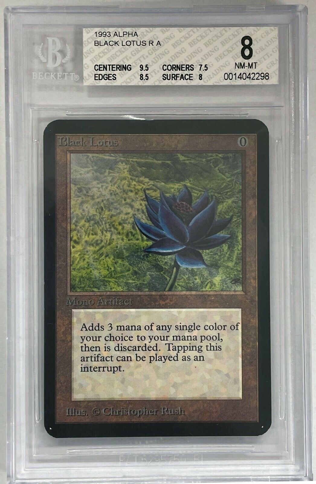 1x Black Lotus - BGS 8.0 #0014042298 - (Graded) Alpha - MTG 1x Black Lotus - BGS 8.0 #0014042298 - (Graded) Alpha - MTG