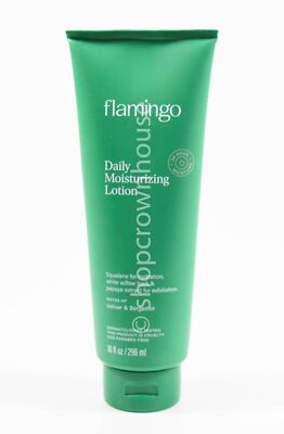 Flamingo DAILY MOISTURIZING LOTION 10oz Squalane Willow Bark vetiver bergamot