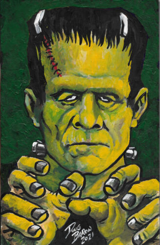 Frankenstein..Hands..original acrylic paint illustration