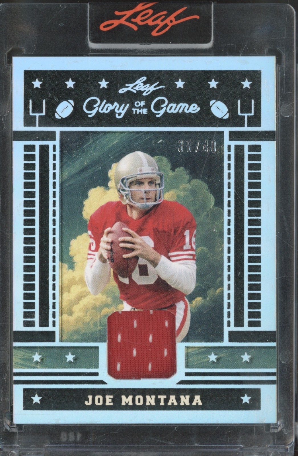 2025 Leaf Glory Of The Game Silver Joe Montana Jersey 36/40