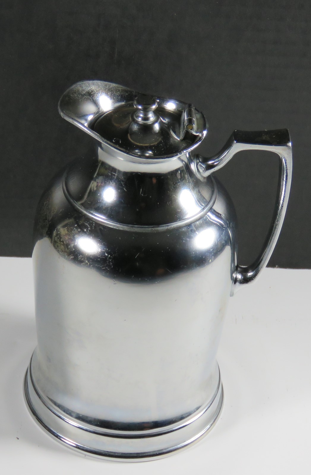 Vintage Wear Brite Insulated Pticher Nickel Silver Grand Silver Co Hotel Ware 8