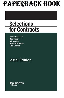 Selections for Contracts, 2023 Edition (Selected Statutes) (Paperback) - NEW