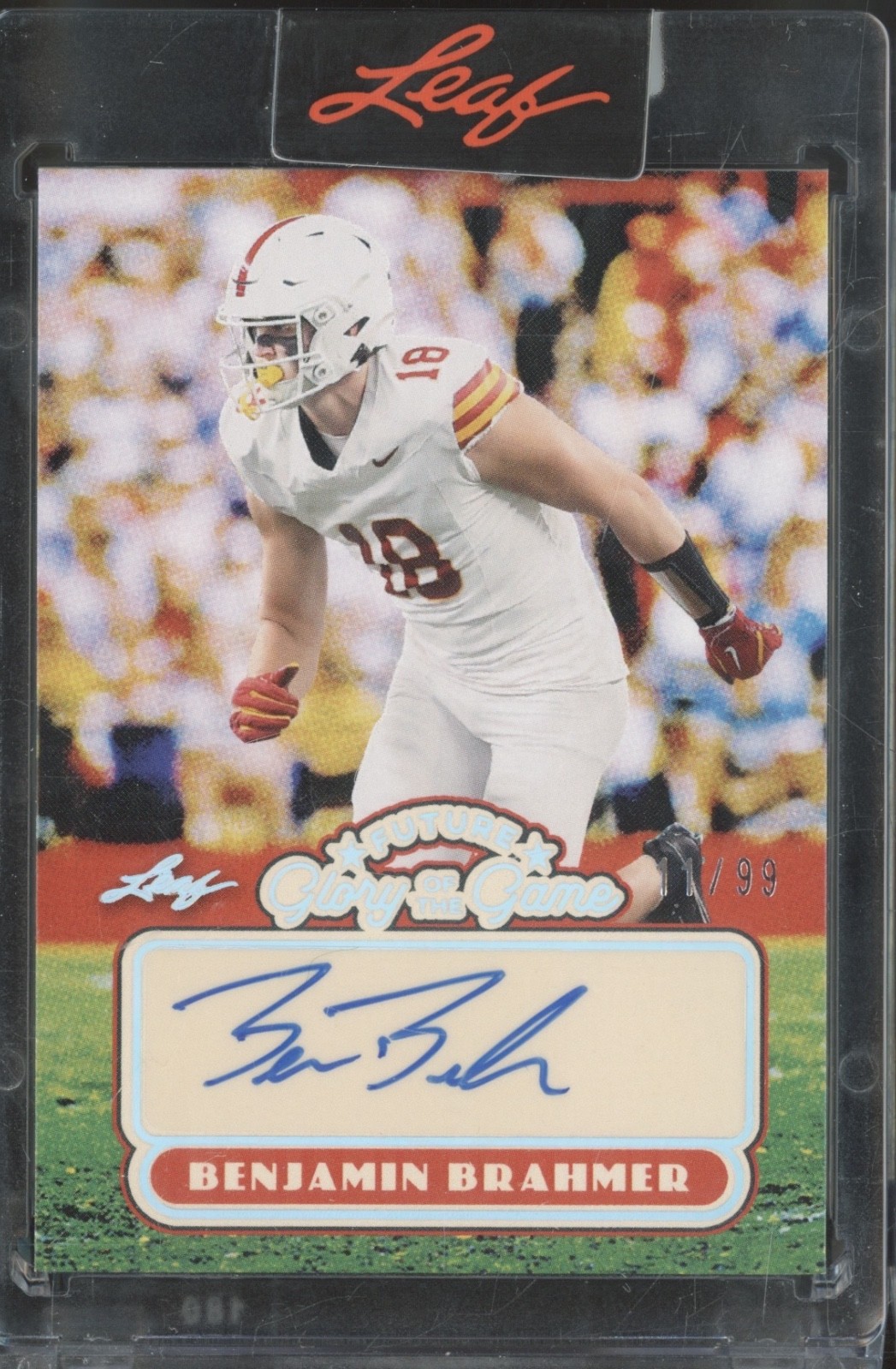 2025 Leaf Future Glory Of The Game Silver Benjamin Brahmer Auto RC Rookie 11/99