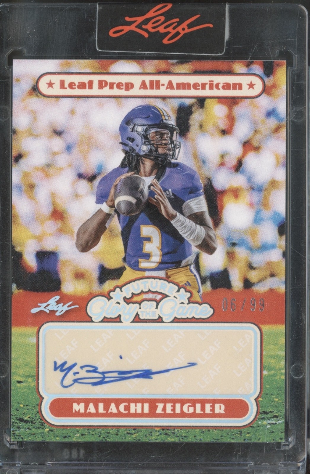 2025 Leaf Future Glory Of The Game Silver Malachi Zeigler Auto RC 6/99