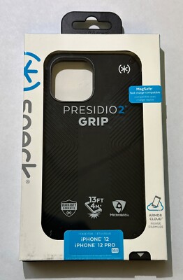 NEW Speck Presidio 2 Grip Case for Apple iPhone 12 / 12 Pro (6.1'') - Black