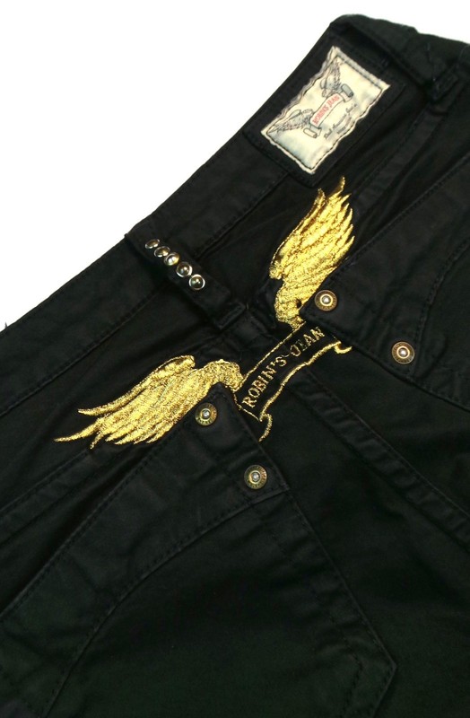 black and gold robin jeans