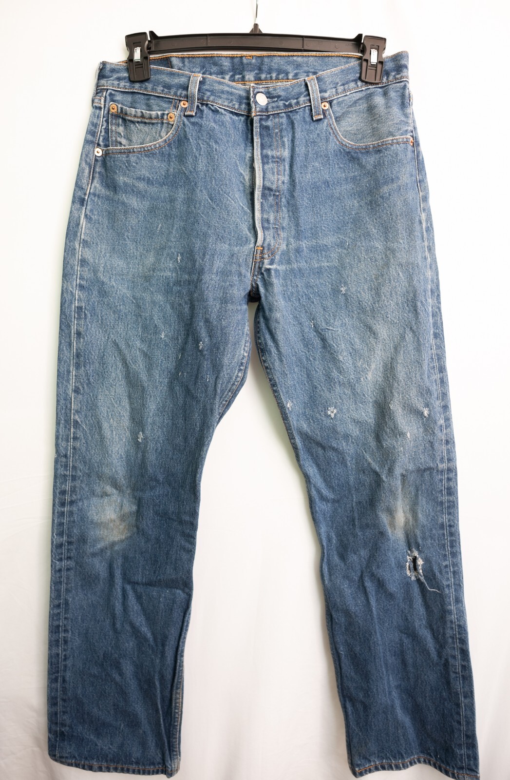 W35 Levi's 501 83年7月 USA製 653 Baldwyn Levi's 501 Vintage 5 Button Fly Light Wash Straight Leg