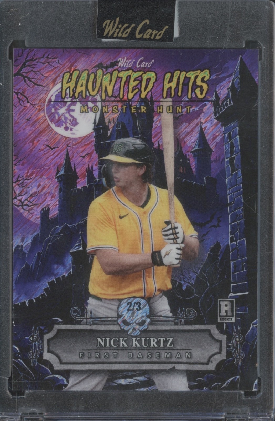 2025 Wild Card Monster Hunt Haunted Hits Purple Shimmer Nick Kurtz RC 2/3