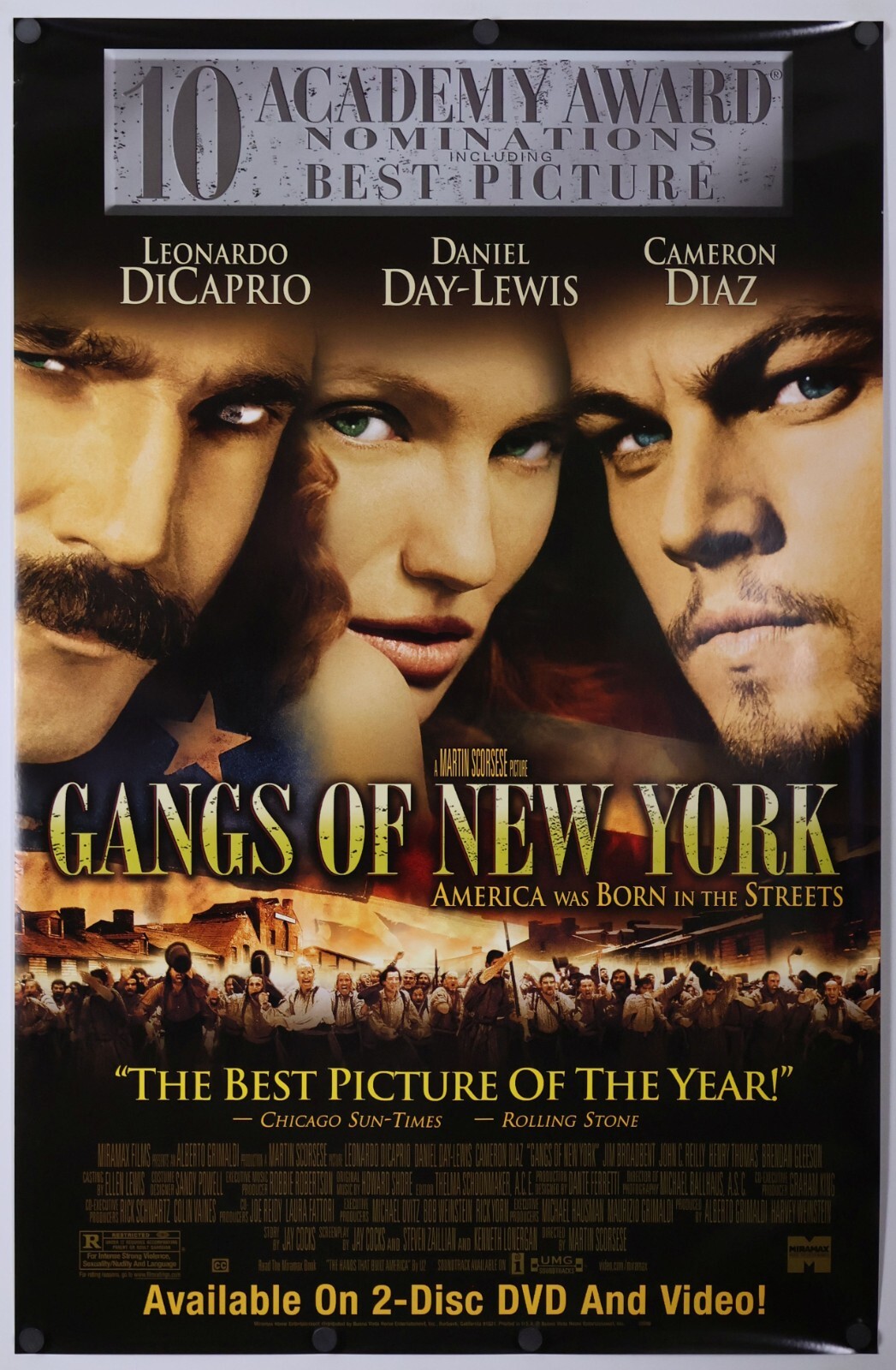 Gangs Of New York - original movie poster - Video release