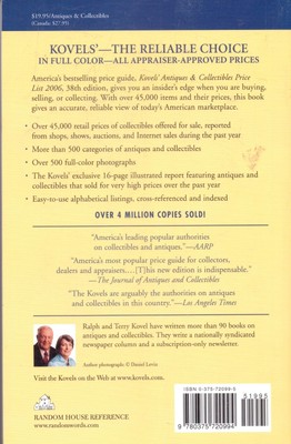 KOVEL'S-ANTIQUES & COLLECTIBLES PRICE GUIDE-2006-851 PAGES