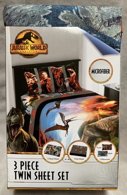 NEW Jurassic World 2 ERUPTION Kids' Twin Size 3pc Bedding Sheet Set