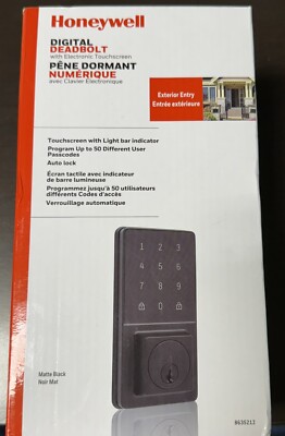 Honeywell Digital Deadbolt 8635212   Matte Black NEW