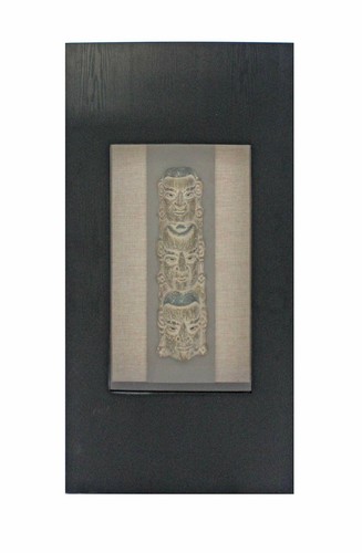40 X 20 X 3 Черно-коричневая табличка с рисунком для макияжа лица - Декор стен