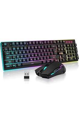 Red Thunder K10 Wireless Keyboard & Mouse Combo Backlight Gaming FREE SHIPPING