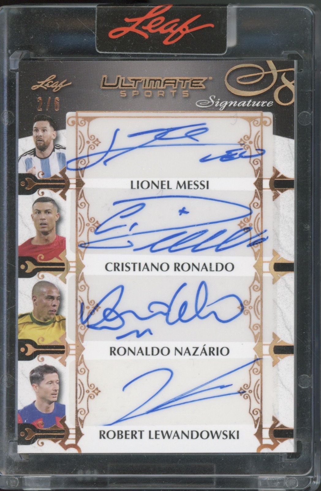 2024 Leaf Ultimate Lionel Messi Ronaldo Pedri Endrick Junior Garnacho 2/6 Auto