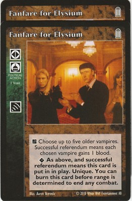 Fanfare for Elysium x2 Heirs to the Blood Reprint 2 HttB R2 VTES Jyhad