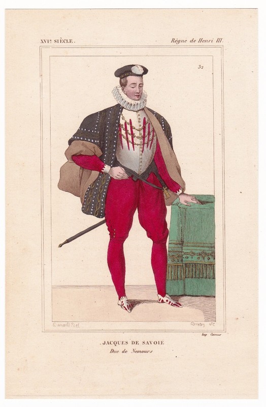 Portrait Xixe Jacques De Savoie Duc De Nemours Abbaye De Vauluisant Yonne