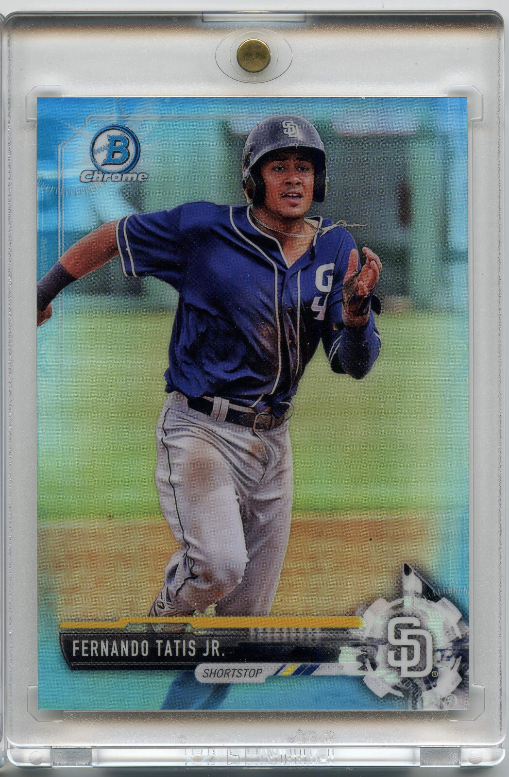 Fernando Tatis Jr 2017 Bowman Chrome Sky Blue Refractor RC