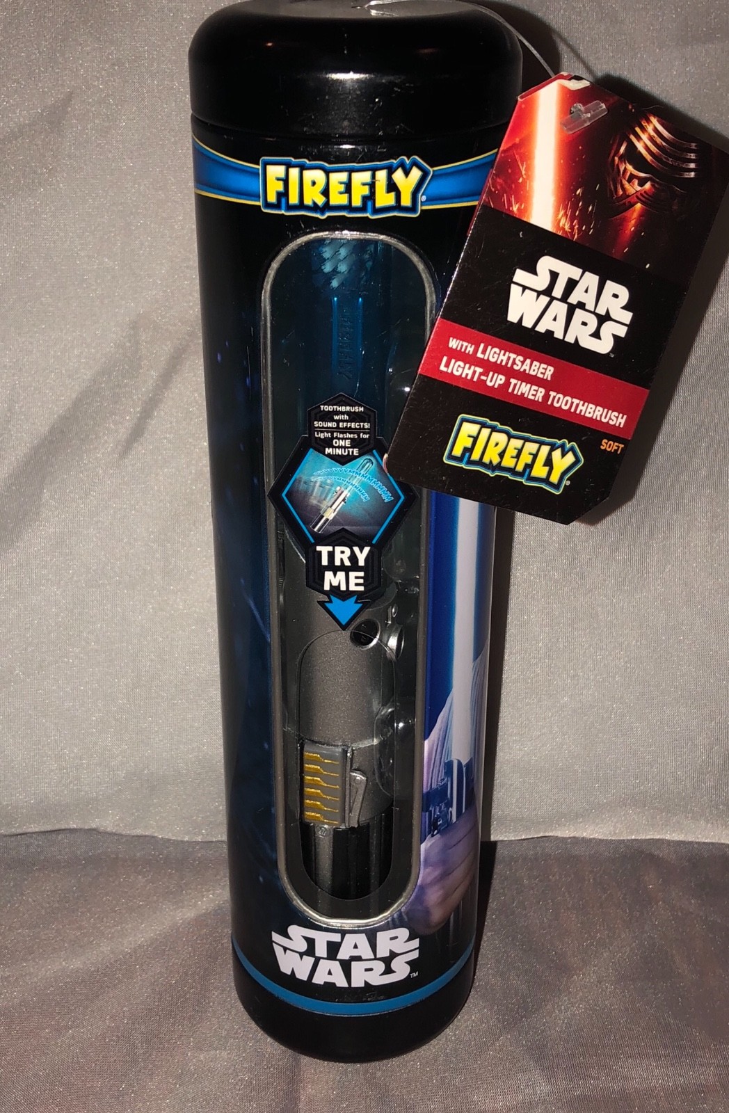 NEW! Kids Firefly STAR WARS Lightsaber Timer Toothbrush w/Lights & Sounds!