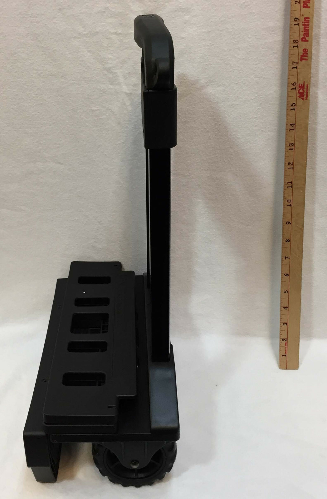 Cart Dolly Black Folding Adjustable Handle 100 Lbs Max Luggage Grocery Carrier