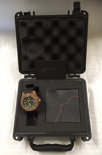Pre-owned Boldr Odyssey Bronze Pine Green Automatic Diver Watch - Dealer & Warranty