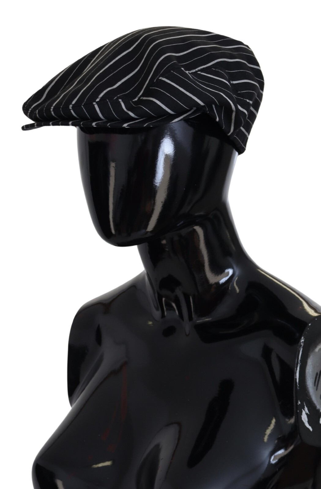 

DOLCE - GABBANA Шляпа Черно-белая полоска с узором Newsboy Capello s.60 /  250usd, Черный