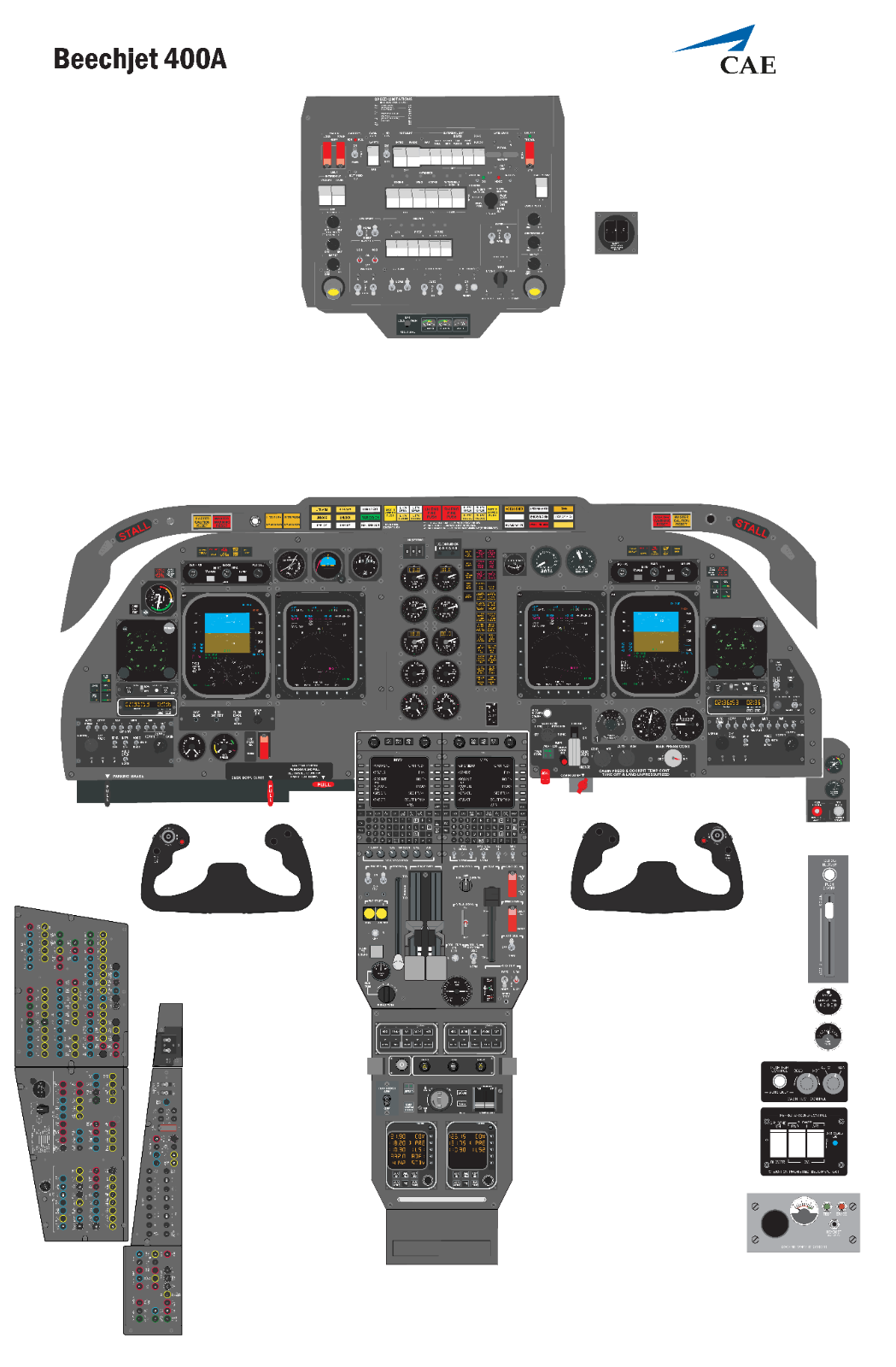 HAWKER 400 XP beechjet 400 A Cockpit Poster 24in x 36in | eBay