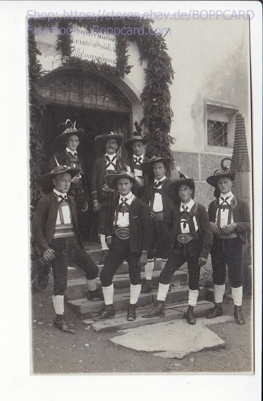 Italien , Provinz Bozen , Fotokarte Eggental ? , Trachten , SÃDtirol ,Ca1930