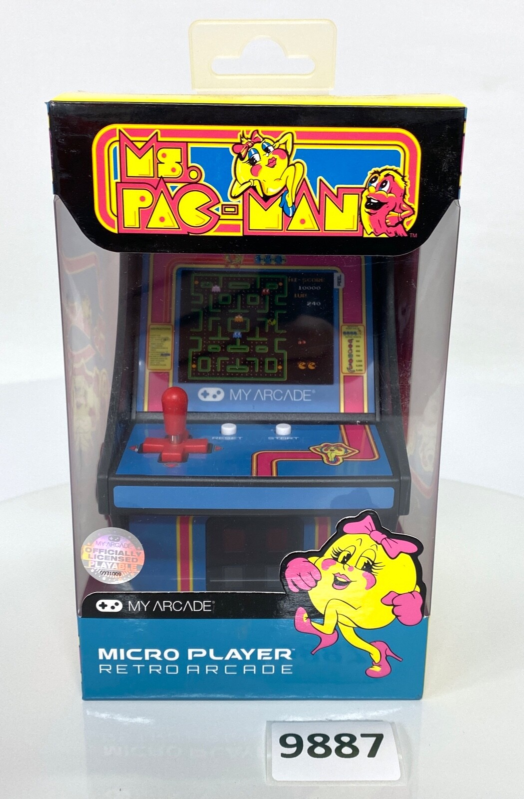 Ms. Pac-Man Micro Player Retro Arcade Machine Hand Held Game