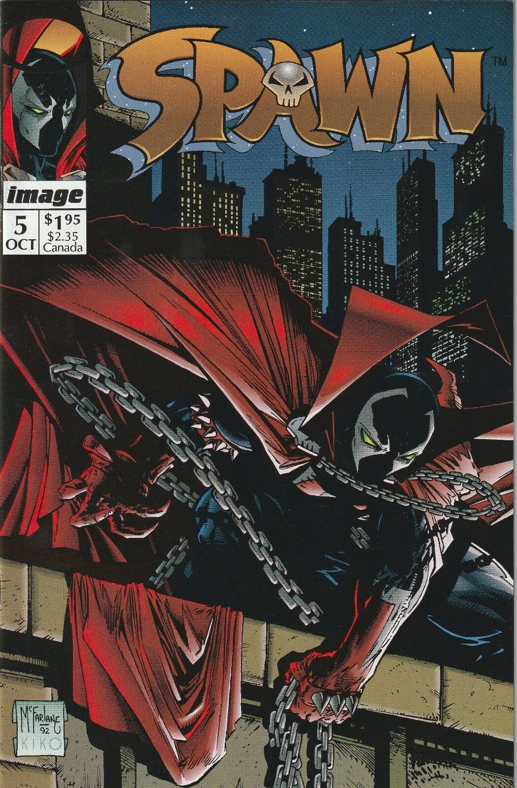 SPAWN #5 / TODD MCFARLANE / DEATH OF BILLY KINCAID / IMAGE