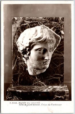 Musee Du Louvre Tete De Jeune Homme Frise Du Parthenon Sculpture Postcard