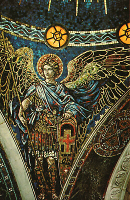 Postcard Mosiac Detail St. Louis Cathedral St. Louis MO Missouri Archangel