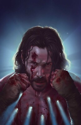 BRZRKR 1 Pen & Ink NYCC Rahzzah Bullet Hole Foil Variant NM Keanu Reeves Lmt 750