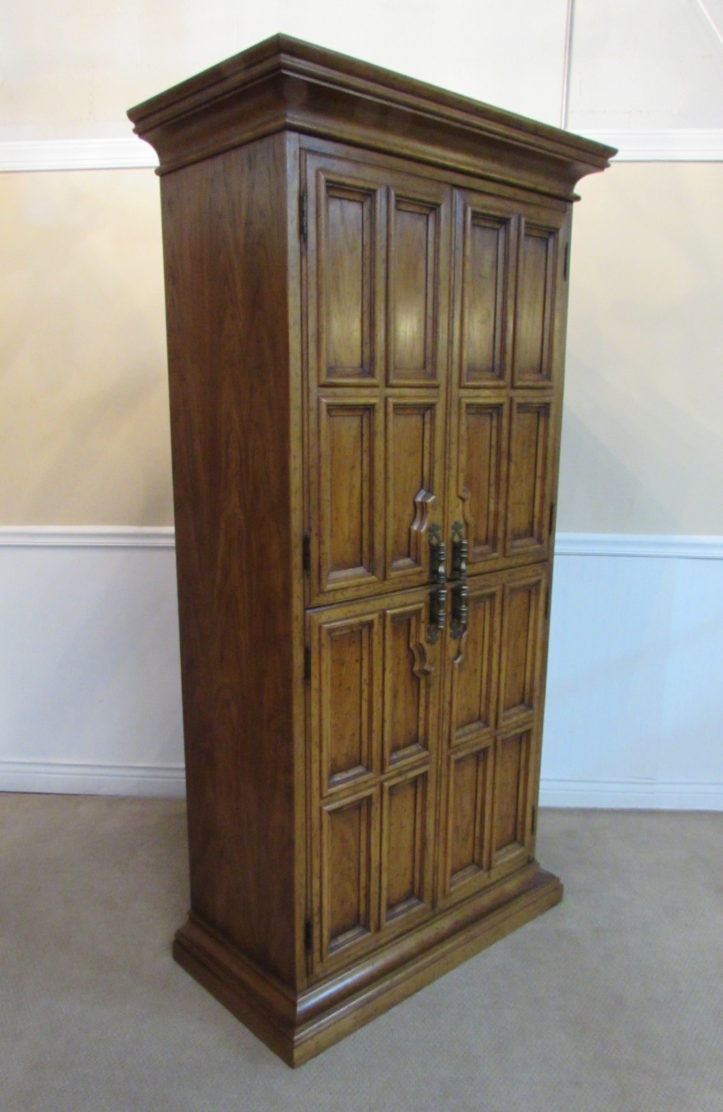 VINTAGE DREXEL VELERO ARMOIRE, WARDROBE, CHEST, CLOSET (B)