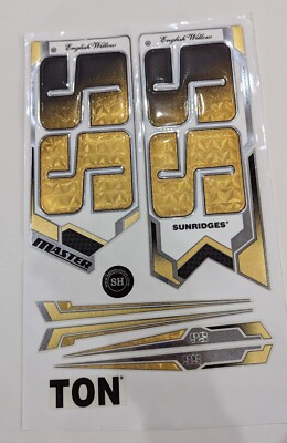 Genuine! 2024 SS TON Metallic GOLD Master Cricket Bat Stickers + Au Stock