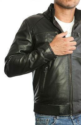 NSTRA PRODUZIONE ARTIGIANALE ELUXURY MADE IN ITALY JACKE HERREN IN DI LEDER 100% MANN LEATHER JACKE KLEIDUNG HOMME CUIR 3S8